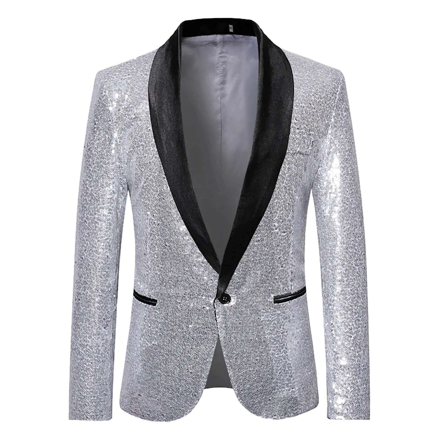 Fashion and Glitter Sequins Men Tuxedo Blazers for Wedding Christmas Carnival Party Wear Slim Fit Tuxedo Suit