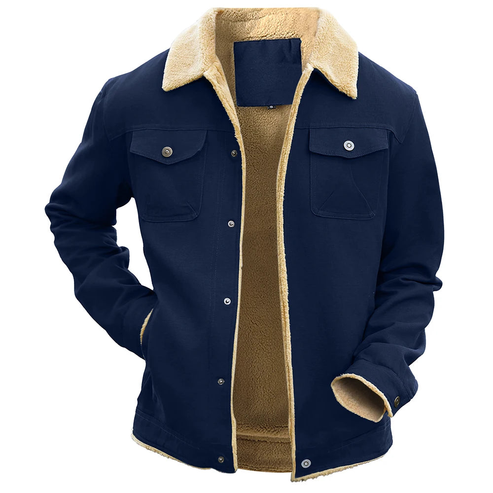 Men's Jackets Winter Warm Waterproof Fleece Lined High Quality Multi-C