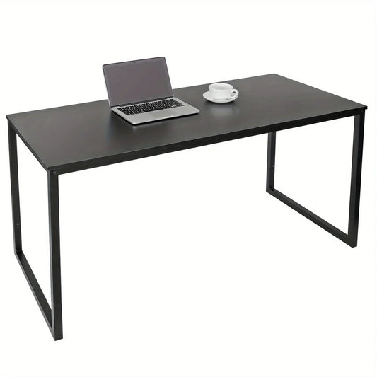55" Computer Desk Large Laptop PC Table Study Writing Office Desk for Home Black