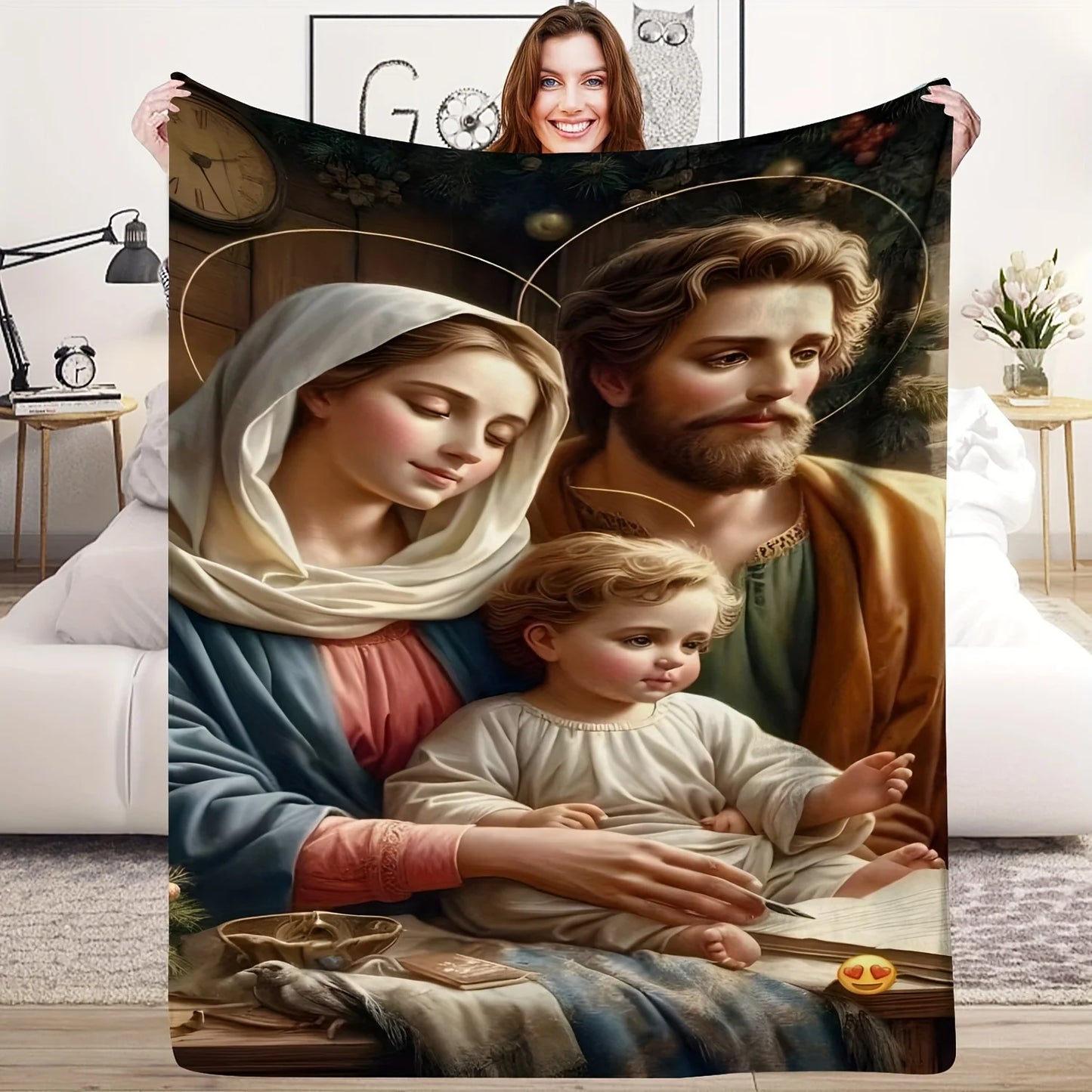 Cozy Flannel Blanket One Piece Gift For Religious Enthusiasts, Soft All Seasons