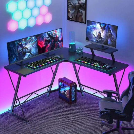 Gaming Furniture Gamer Desk,gaming Desk,L Shaped Gaming Desk Corner Computer Deskcomputer Desk Thick Tables & Desks,black Comput