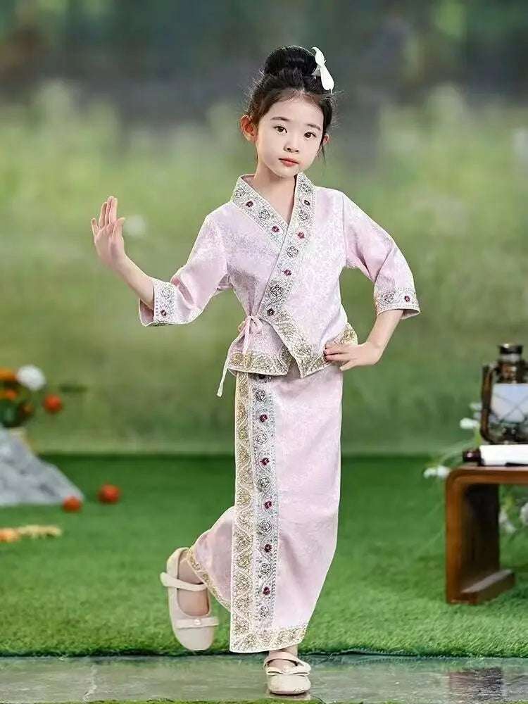 2025 dai national kids dainty garment water-sprinkling festival performance thailand clothing chinese travel photography clothes