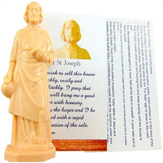 Saint Joseph Statue for Selling Homes with Card and House Prayer Complete Set