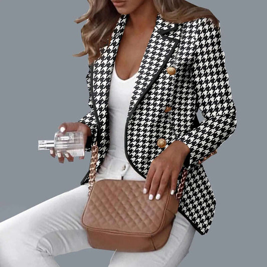 2025 Blazer Women Jackets Women Blazer Long Sleeve Blazers Solid One Button Coat Slim Office Lady Jacket Female Tops Suit