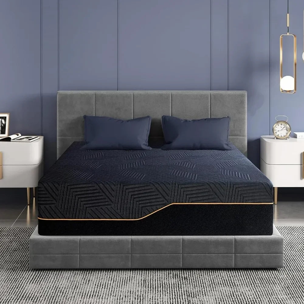 14 " King Size Memory Foam Mattress For Back Pain, Cooling Gel Mattress Bed In A Box, Made In Usa, Mattress