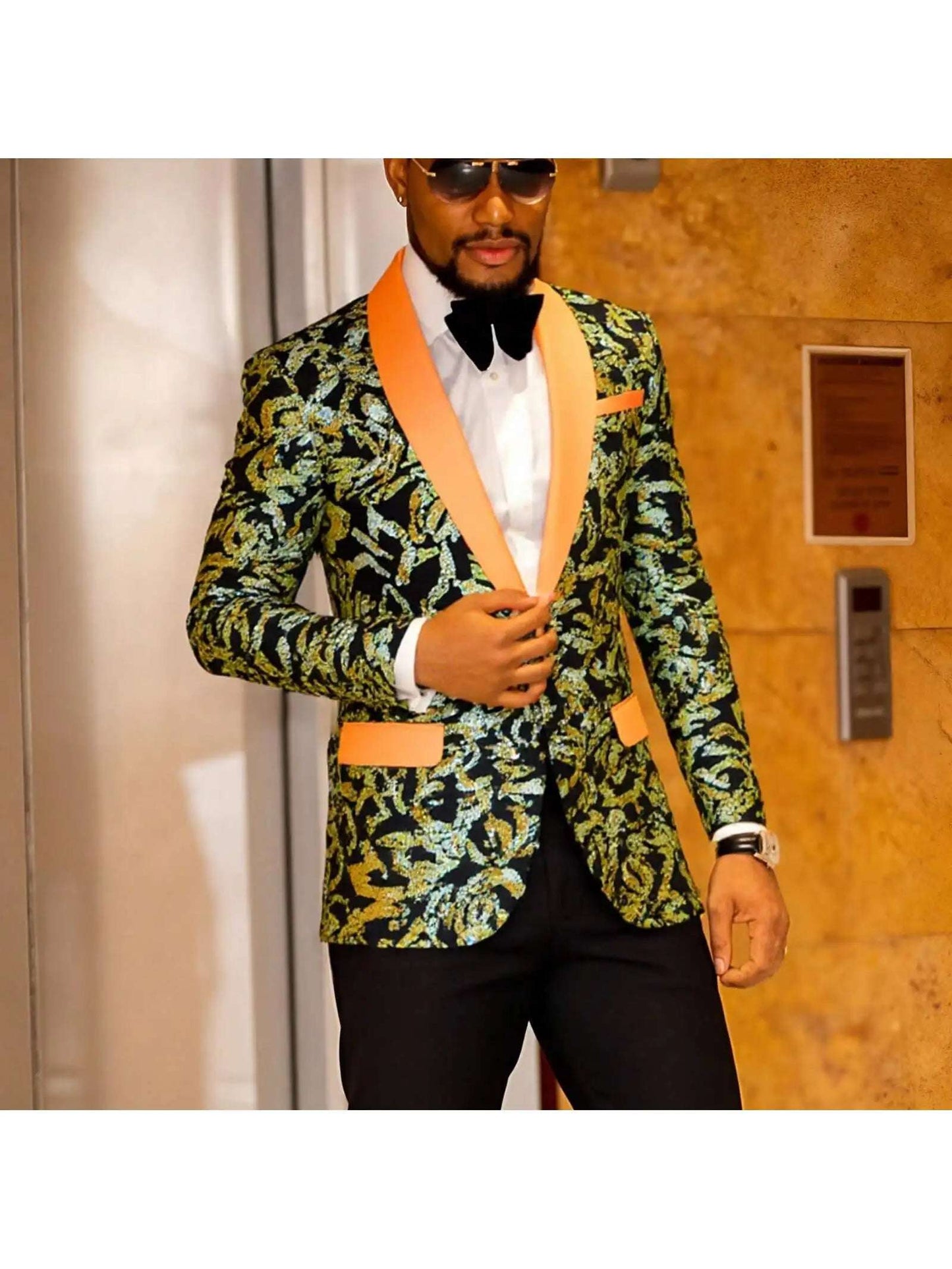 Men'S Tails Slim Fit Tailcoat Sequin Dress Coat Swallowtail Dinner Party Wedding Blazer Suit Jacket