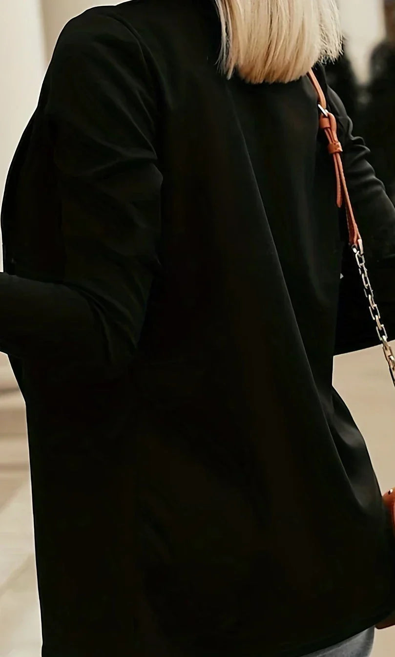 Plus Size 1XL-5XL Women Fashion Blazer Long Sleeve Lapel Collar Causal Coat Slim Fit Top Jacket