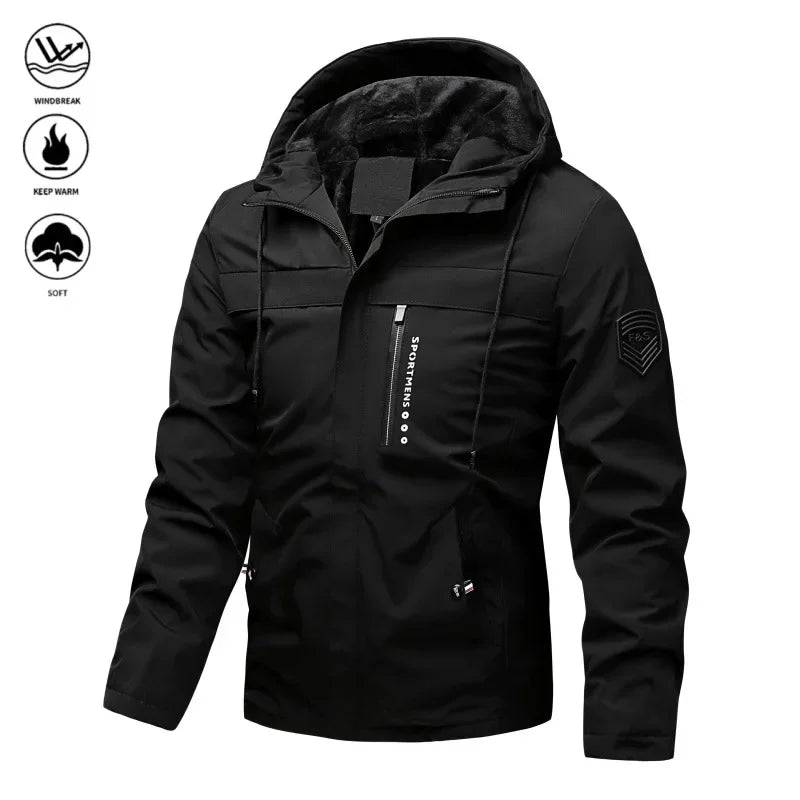 Men'S Mid-Length Fleece-Lined Thickened Casual Jacket - Winter Warm Cotton Coat