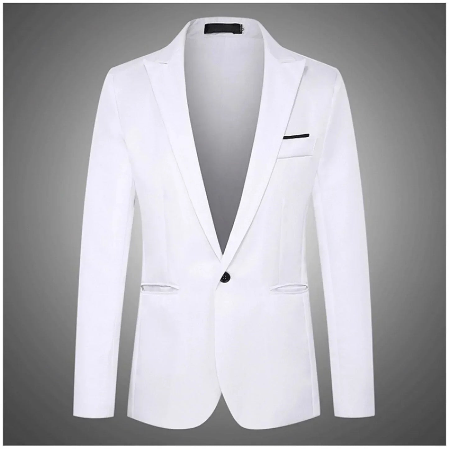 Men's Suit Fashion Slim Fit One Button Solid Tuxedo Blazers Jacket Business Suits Wedding Party Homecoming Suits For Men