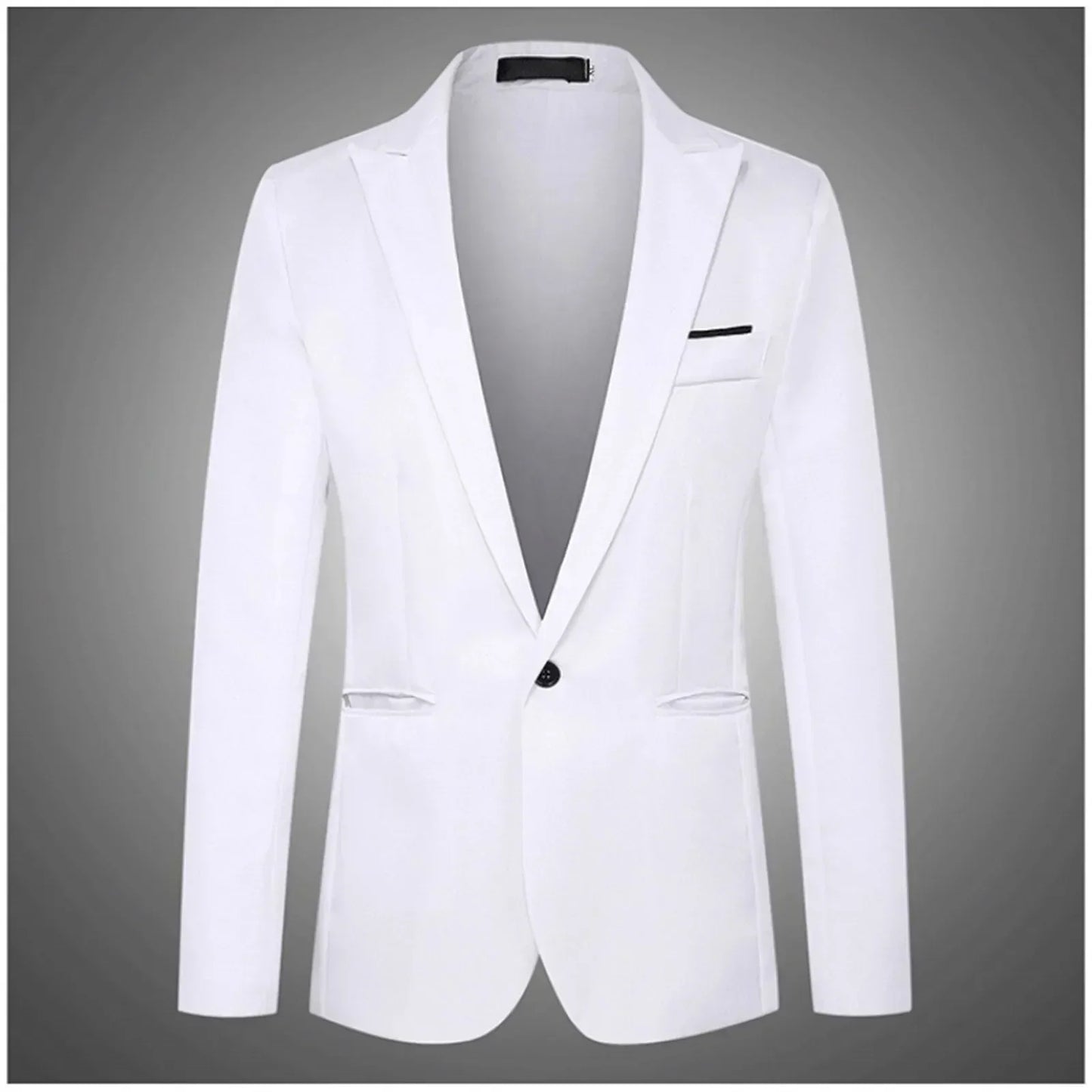 Men's Suit Fashion Slim Fit One Button Solid Tuxedo Blazers Jacket Business Suits Wedding Party Homecoming Suits For Men