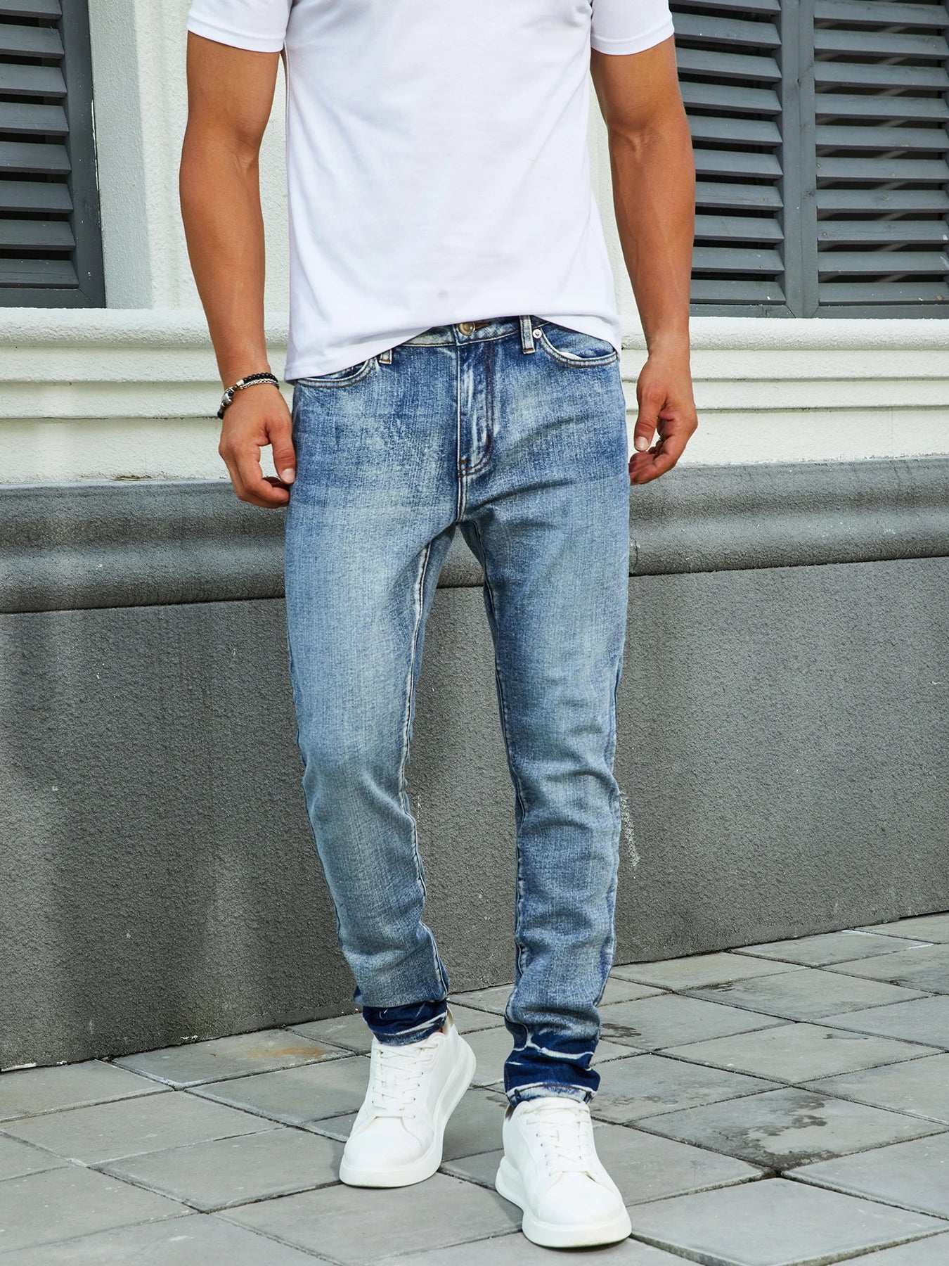 Men fashion stretpants, multiple color options, eacolor is a very good process wash, slim-fit style-2406