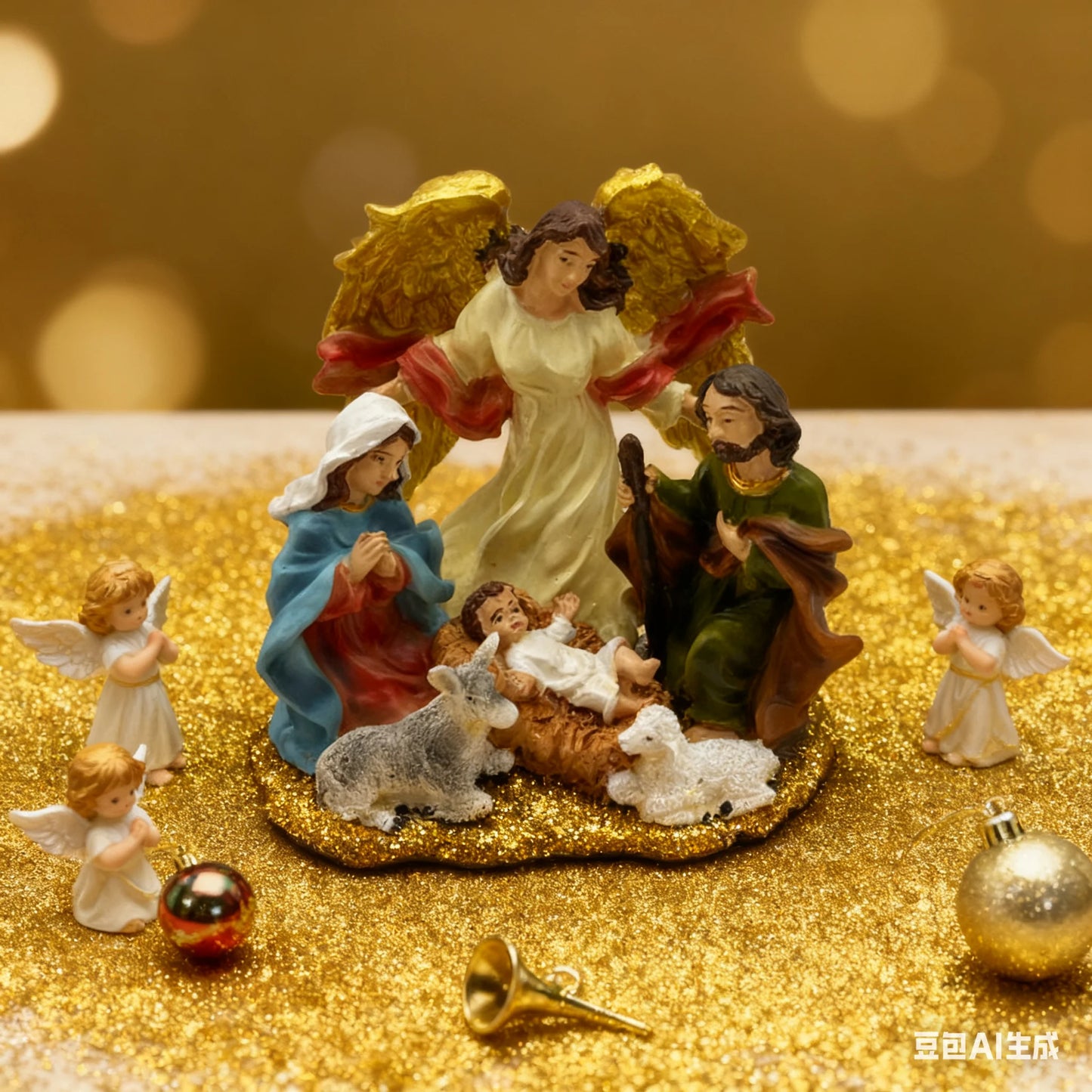 1Pc Miniature Resin Nativity Figures Baby Jesus Resin Statues Decors Three Wise Men Set Religious Home Decor
