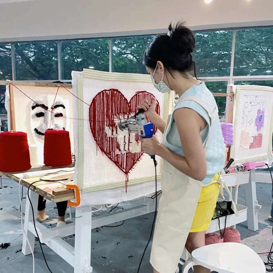 Tufting Gun 2 IN 1 Electric Carpet Tufting Machine Cut Pile and Loop Pile Hand Carpet Gun Embroidery Machine Knitting DIY Tool