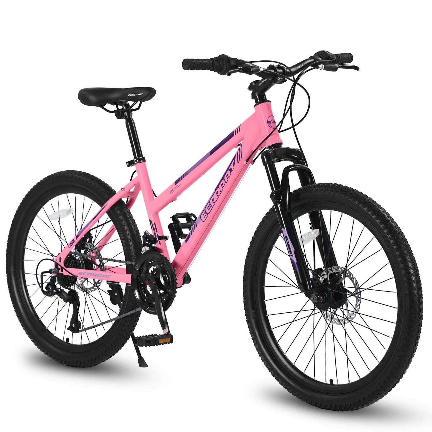 Mountain Bike 24 26 InWheels, 21-Speed Disc Brake, Female Bicycles, 15" Steel Frame Front Fork Suspension