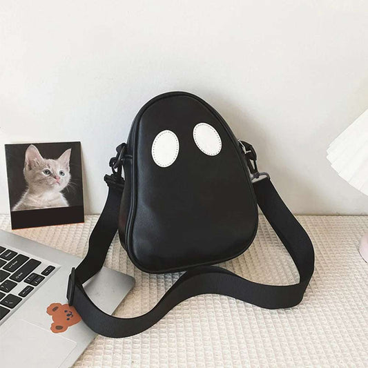 Ghost Bag Funny Leather Shoulder Bag Lovely Devil Fashion Zipper Messenger Handbags Small Unisex Portable Casual Satchel Bag