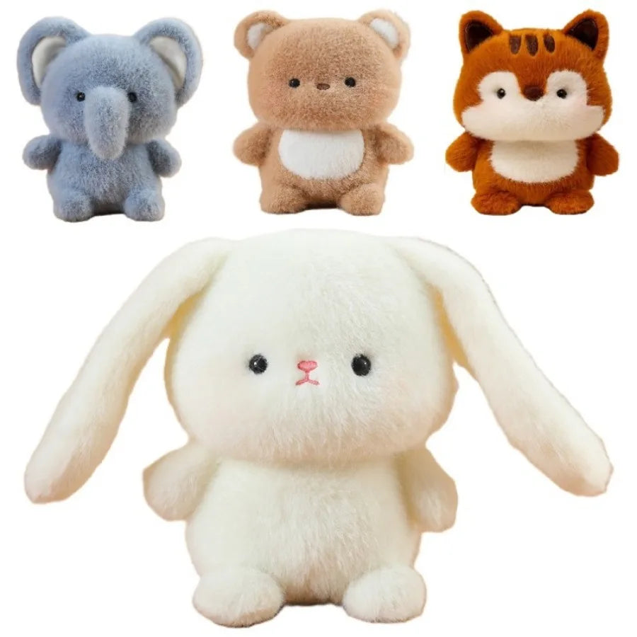 Gorgeous Rabbit Plush Toy Easter Gifts Elephant Bear Doll Mini Squirrel Desk Ornaments Kawaii Soft Animal Series Plushies Home Decor