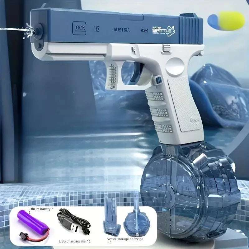 Rechargeable Electric Burst Water Gun - Perfect Summer Water Play Toy For Kids 5+ Christmas, Halloween, Thanksgiving Gift