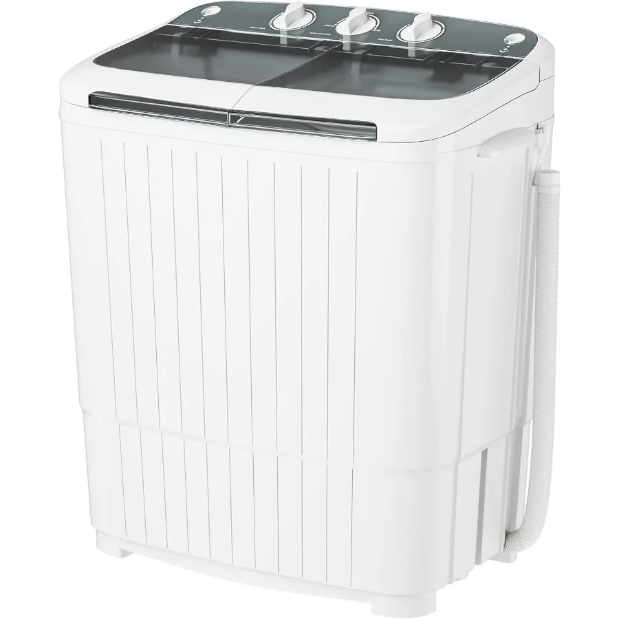 Portable Washing Machine 16Lbs Compact Twin Tub Semi Automatic Washer With Energysaving Design Mini Laundry Combo Featuring Ext
