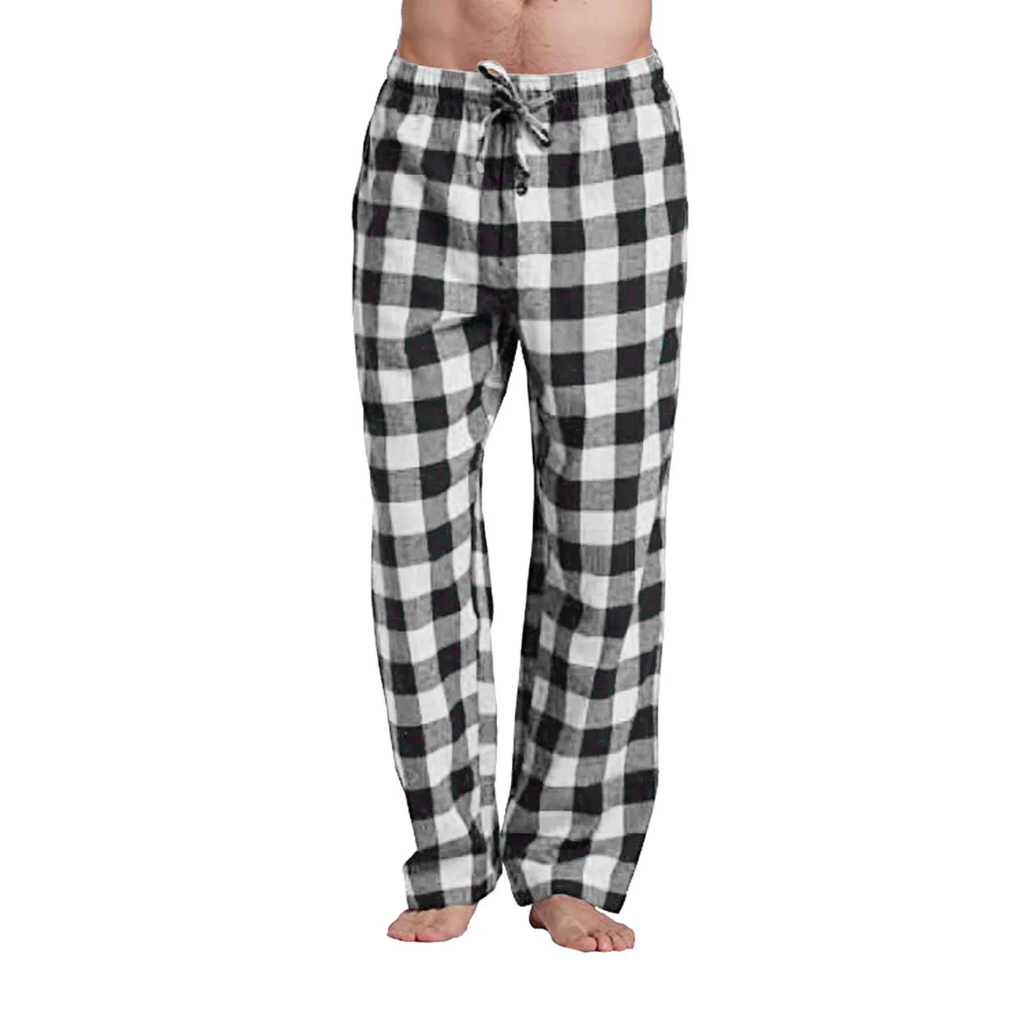 Men'S Plaid Pajama Pants Elastic Drawstring Sleepwear Trousers Christmas Pyjama Pants Xmas Pajama
