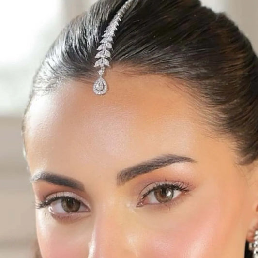 Stonefans Leaf Forehead Chain Indian Jewellery Bridal Party Vintage Bohemian Wedding Decorative 2025 Accessories Tiara for Bride