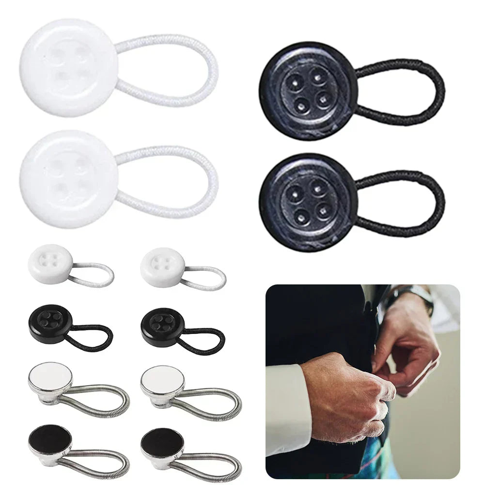 Collar Extenders No Sewing Required Relief Tight Collars Button Expanders Jean Button Extender for Expansion of Men Dress Shirts