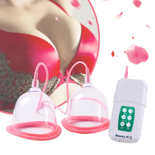 Electric Breast Suction Cup 3 Adjustable Levels, 2 Modes, 15-Minute Timer, USB Rechargeable, Compact, Ideal for Home and Trave