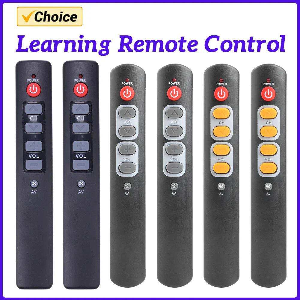 Universal 6 Big Button Learning Remote Control Copy IR Remote for TV STB DVD VCR Electronic Smart Home Accessories