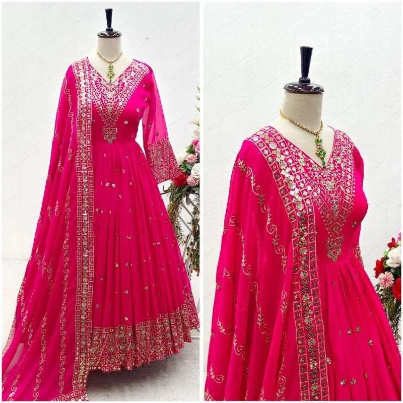 Pink Party Salwar Kameez Pakistan Bollywood New Wedding Indian Designer Dress Dress