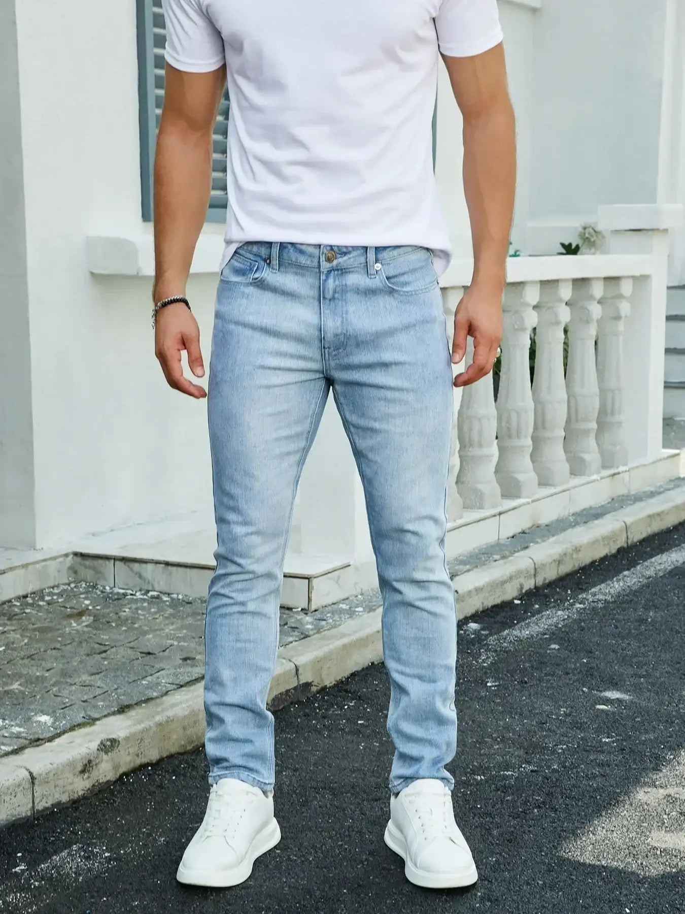 Men fashion stretpants, multiple color options, eacolor is a very good process wash, slim-fit style-2406-1