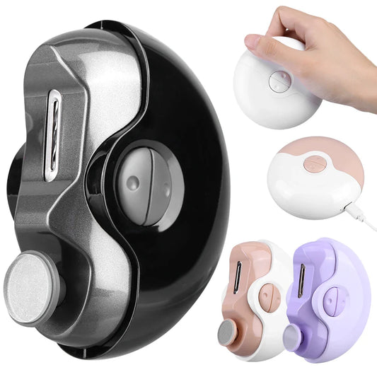 2 in 1 Electric Nail Clipper Automatic Nail Clippers Ergonomic Electric Nail Trimmer with Nail Scraps Storage for Kids Adults