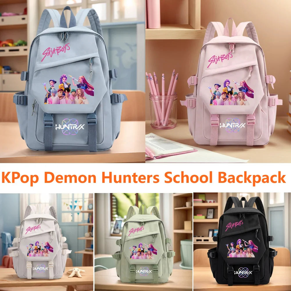School Backpack for Students KPop Demon Hunters Daily Bagpack 2025 Hot Movie Print Backpacks for Girl Boy Book Bag Fashion Gifts