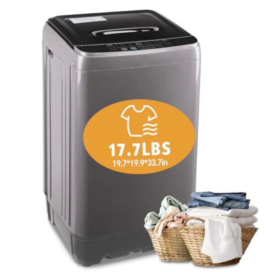 Compact Portable Washer Dryer Combo For Apartments And Dorms With Led Display 8 Water Levels 10 Wash Programs Semidry Function