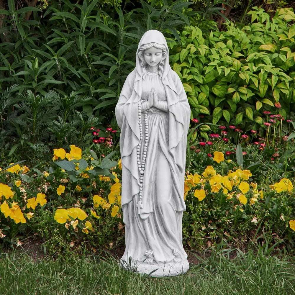 Virgin Mary Praying Statue 29.9 Inch Tall Outdoor Garden Religious Decorations Statue Clearance for Home Yard Decor
