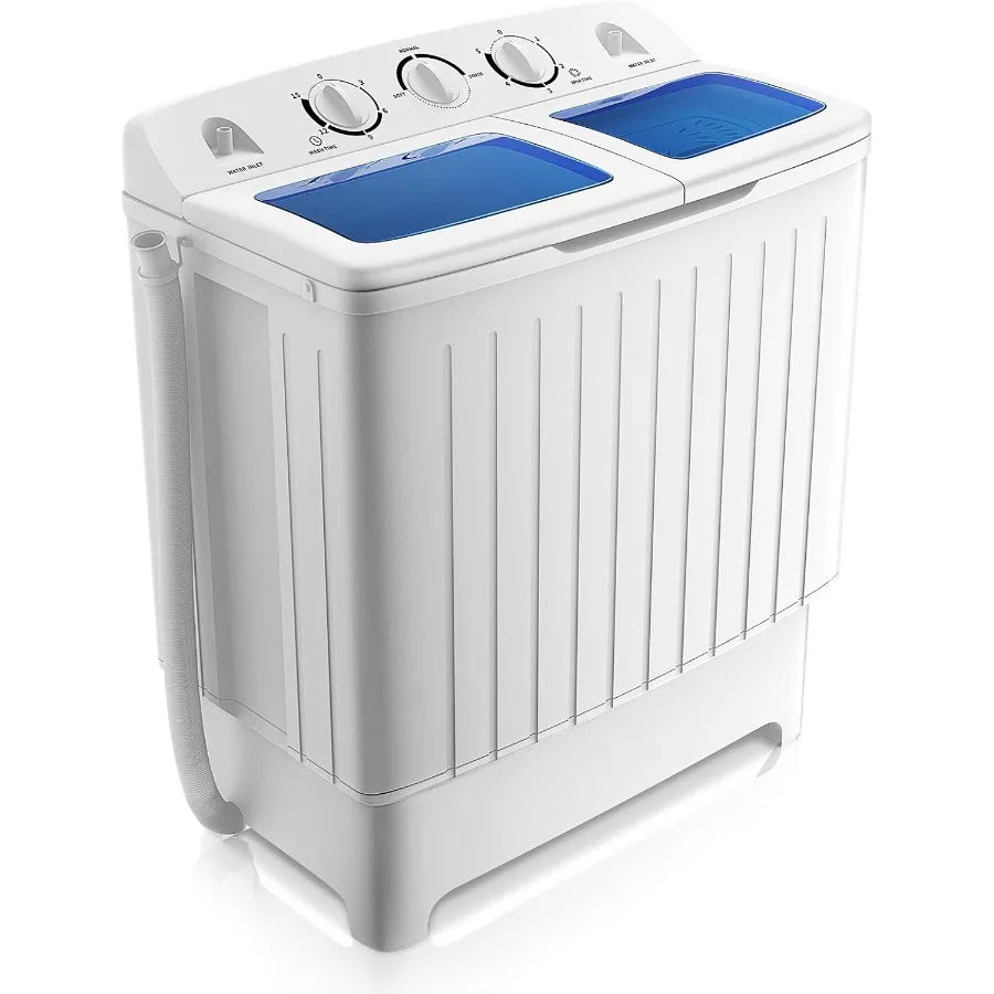 Portable Twin Tub 20 Lbs Capacity Laundry Washer Spinner Timer Semi-Automatic Mini Washer And Dryer Combo For Apartment Dorm Rv