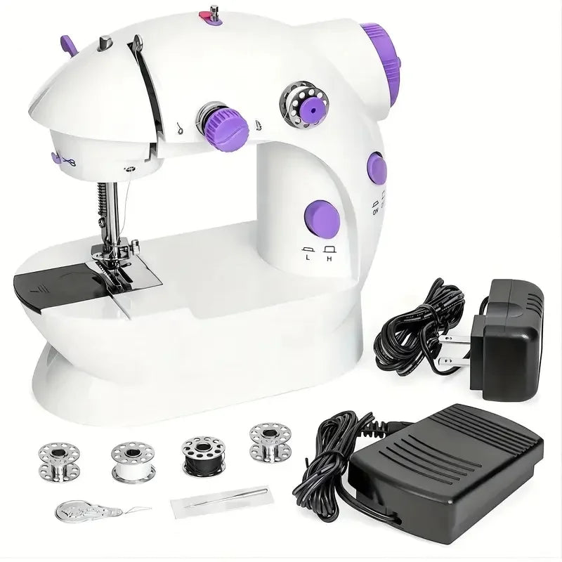 1 Mini Portable Home Sewing Machine, Suitable For Beginners, Lightweight And Multifunctional Automatic Sewing Machine, Children'
