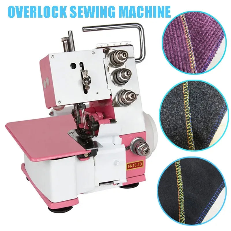 Overlock Sewing Machine Multi-Function Upgraded Household Small Professional Four-Thread Machine For Gift Home Tailor 220V 300W