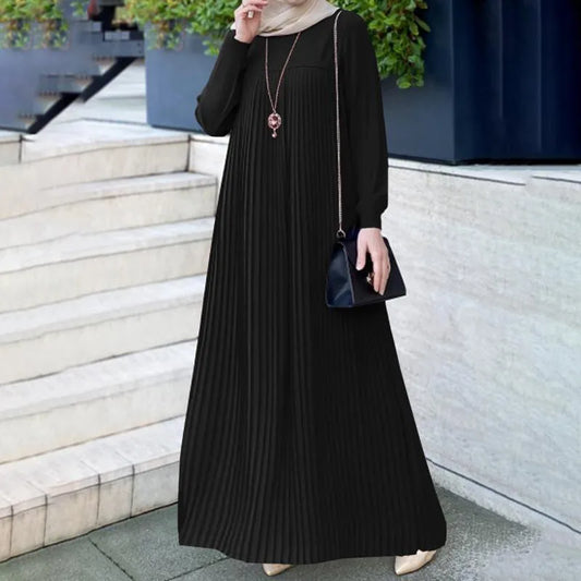 2025 Fashion Muslim Dress Women Tukey Abaya Robe Long Sleeve Maxi Sundress Vestido Dubai Kaftan Islamic Clothing Oversize