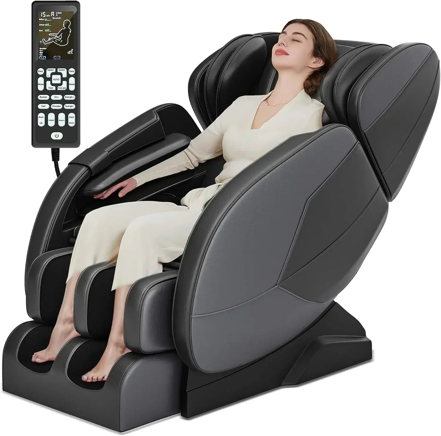Massage Chair Full Body, Calf And Waist Heating Massage Chair Recliner, 6 Auto With Manual Modes, Zero Gravity Shiatsu Chai