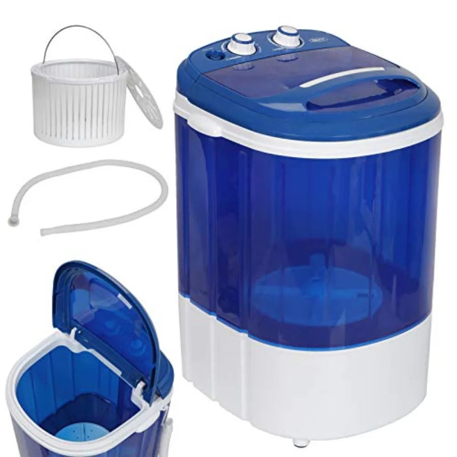 2-In-1 Portable Washer And Spinner Combo 5.7Lbs Mini Washing Machine 2.2Lbs Spin Dryer With Drain Pump And Hose Semi-Automatic