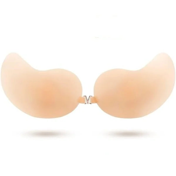 ¼ B Cup ) Invisible Strapless Backless Push Up Bra, Reusable Push Up Adhesive Bra For Women