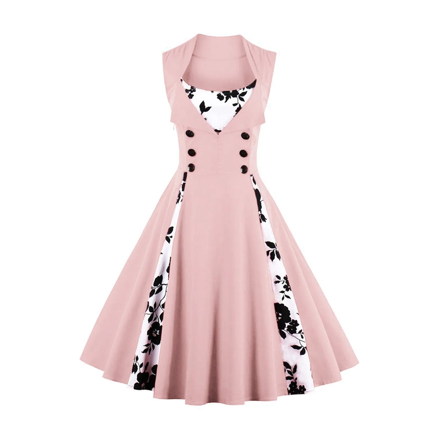 WoMen's Fashion Dress Vintage Slim Fit Sleeveless Floral Print Dress Vestidos Mujer Veranoa 2025 Dress Robe Femme