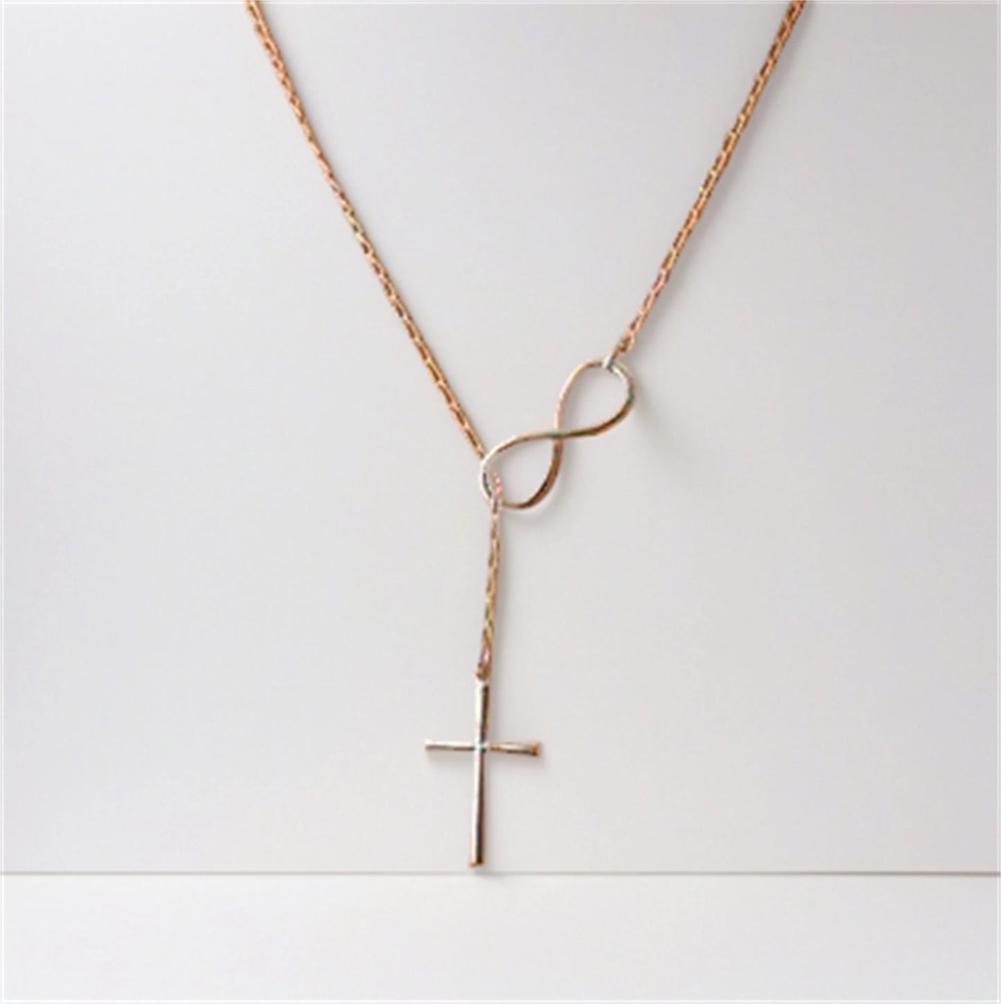 C12 Chain Necklace Best Selling Minimalist Lucky Number 8 Cross Short