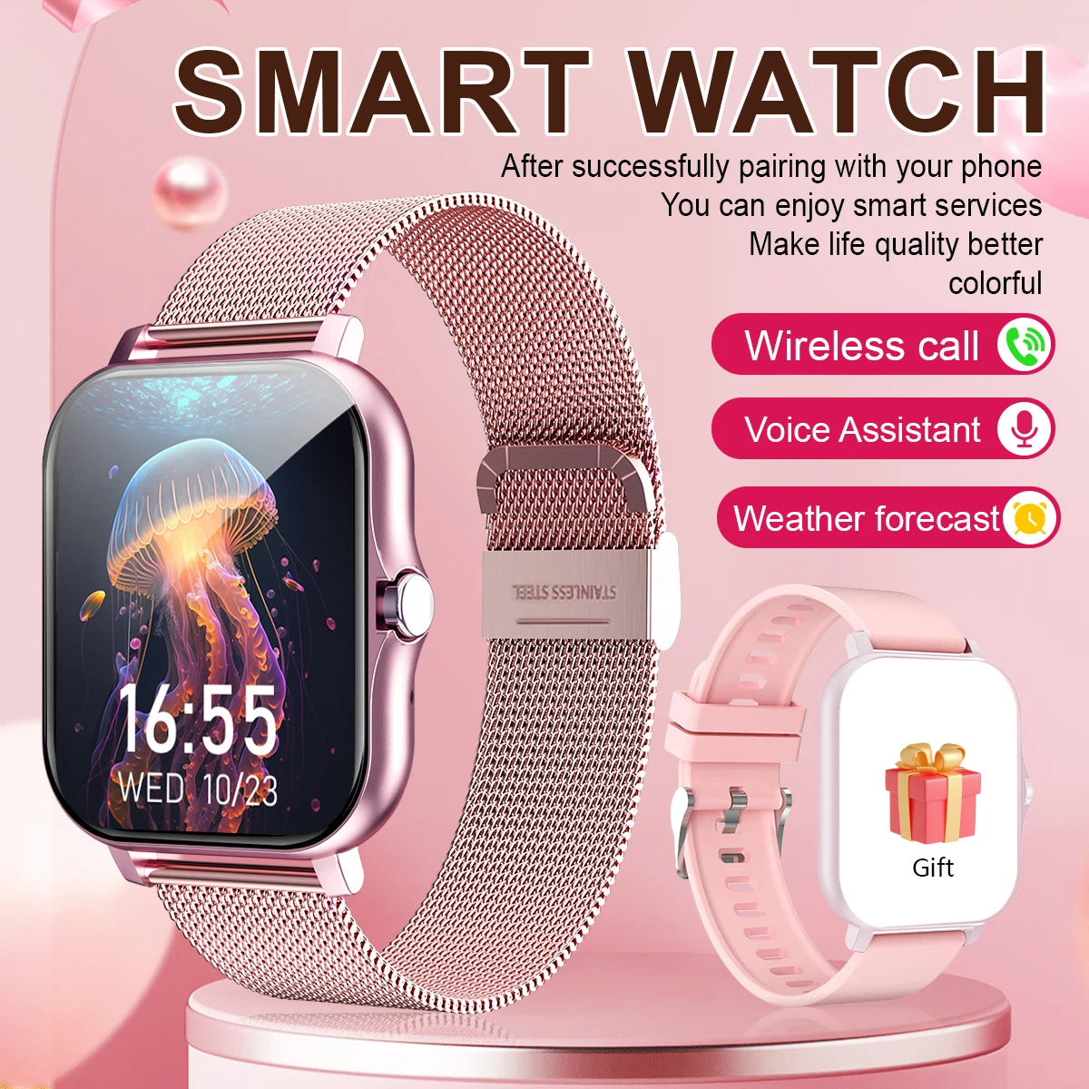 1.83 Size With Smart Watch, Wireless Call, Compatible With Android And