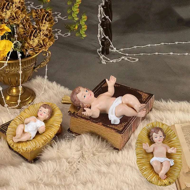 Baby Jesus Figure Mini Resin Saint Baby Jesus Figurine Religious Baby Jesus Figurine For Home Office And Church Decor