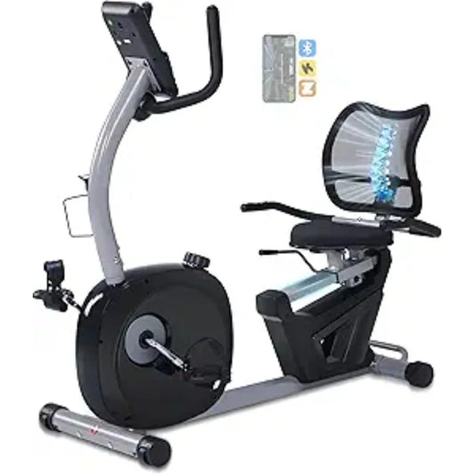 Recumbent Exercise Bike, Recumbent Bike for Home with Smart Workout APP - Recumbent Bikes with Ergonomic Backrest