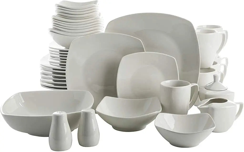 Zen Buffetware 39 Piece Dinnerware Set , White