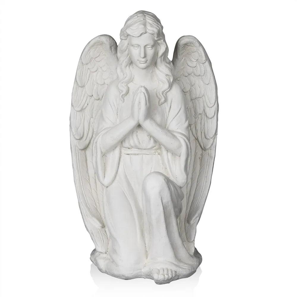 Statue outdoor garden, terrace, deck, porch courtyard art decoration, 16 inches long x 12 inches wide x 31 inches high, angel