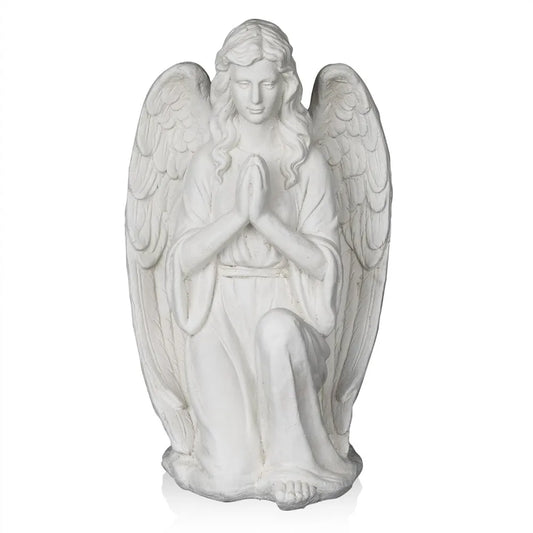 Statue outdoor garden, terrace, deck, porch courtyard art decoration, 16 inches long x 12 inches wide x 31 inches high, angel