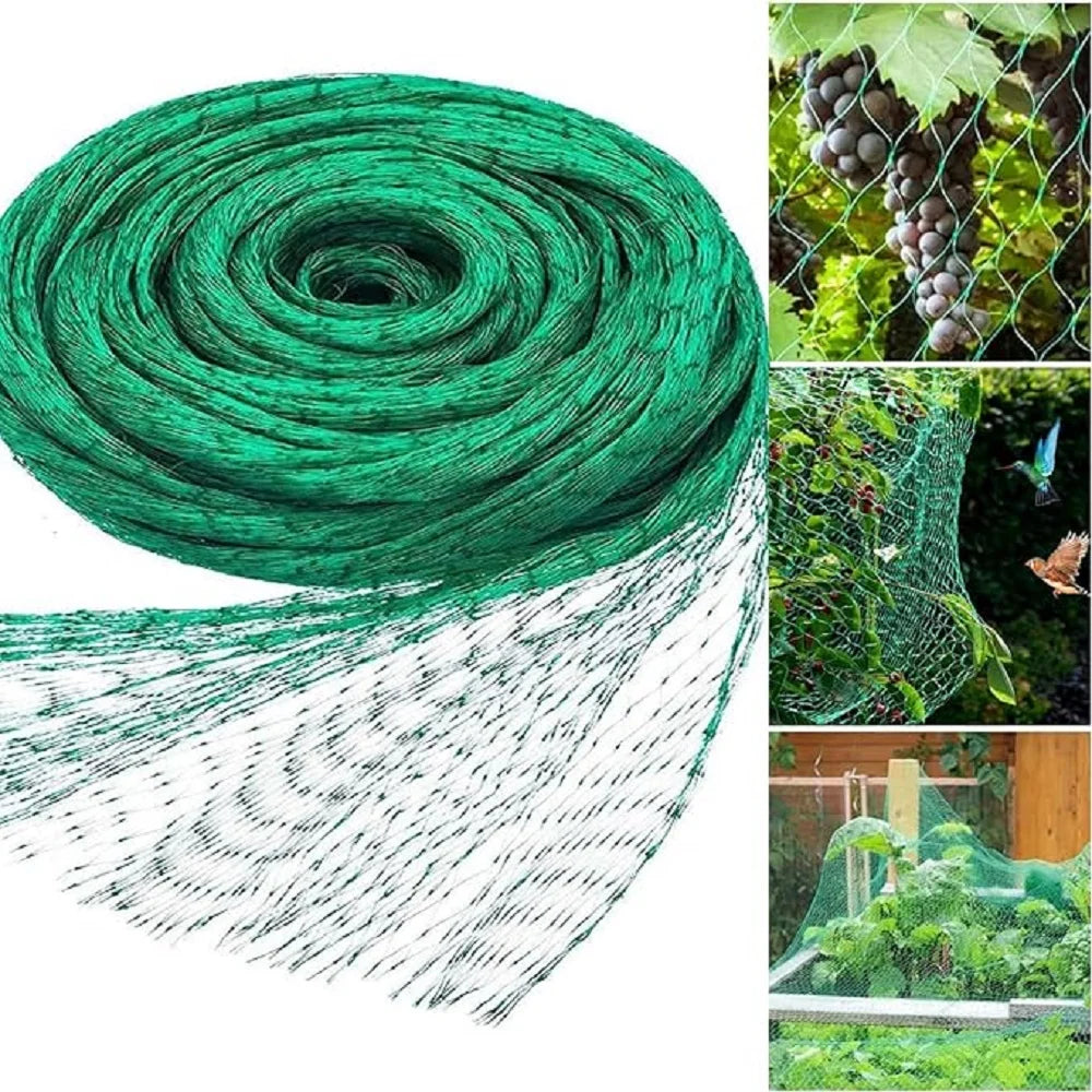 Anti Bird Protection Net Green Woven Mesh Protect Plants Fruits Flowers Trees Stretch Fencing Durable Net Stops Birds