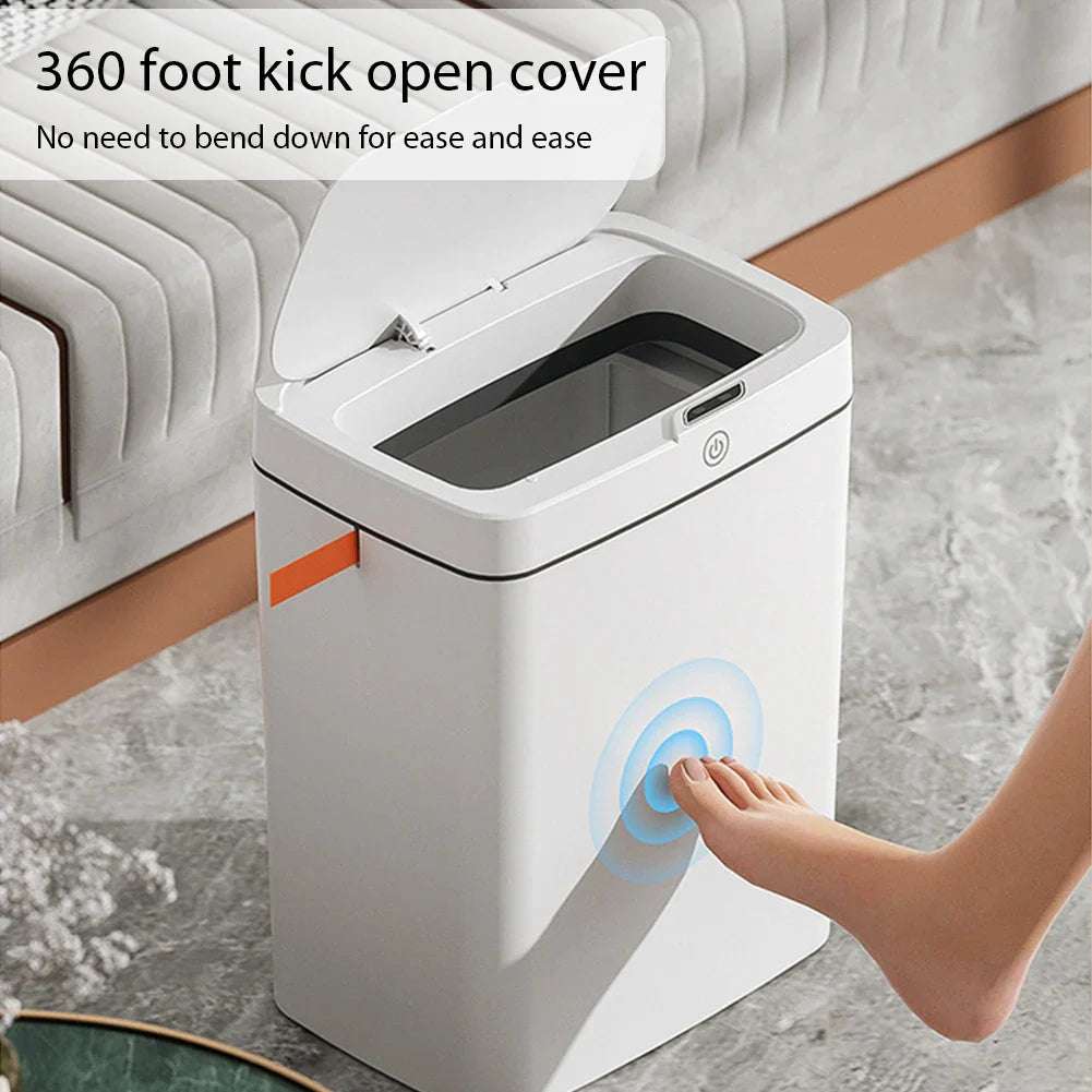 15/18L Smart Trash Can Automatic Sensor Dustbin Waste Garbage Bin Kitchen Bathroom Dustbin Waterproof Electric Wastebasket